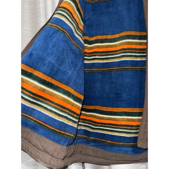 Orton Brothers men's flannel lined brown 100% cotton jacket size large - Picture 3 of 8